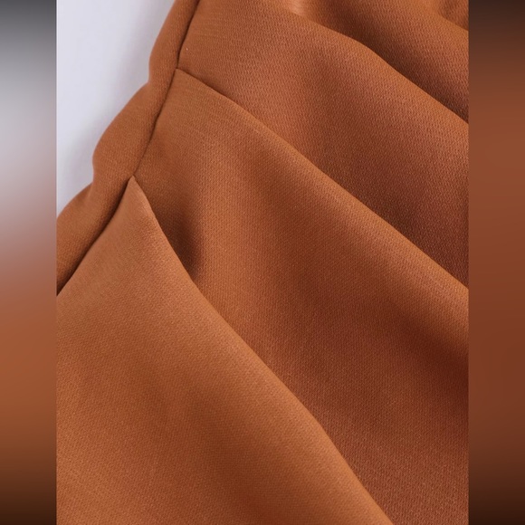 Ruched spaghetti strap slit mini dress - Picture 3 of 4